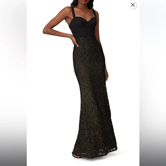 Dress The Population Black Lorena Gown, RTR - Picture 1 of 10